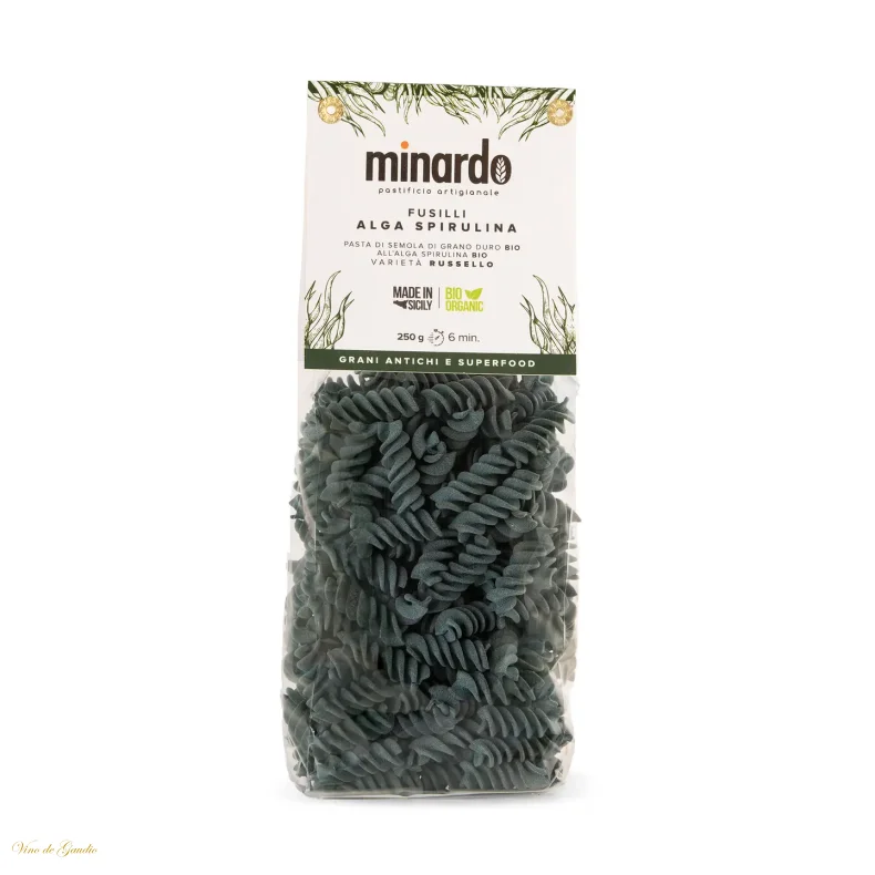 Fusilli med Spirulina � �kologisk Pasta | Minardo
