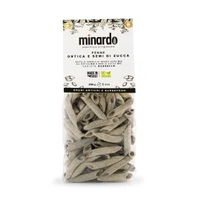 Penne med N�lde & Gr�skarkerner � �kologisk Pasta | Minardo